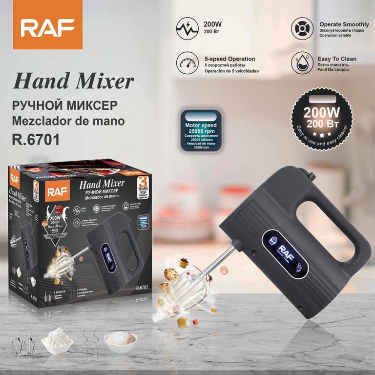 Mixeur à Main RAF 350W - Batteur Électrique avec 5 Vitesses