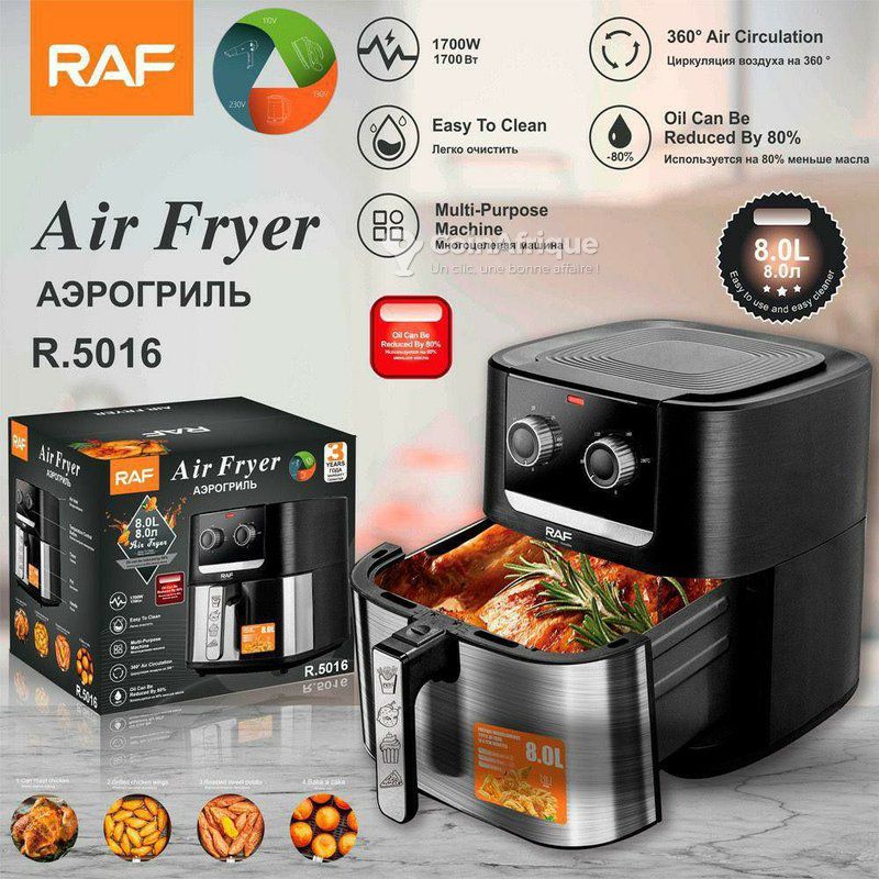 Aérogrill RAF R.5016 - Friteuse à Air Chaud 8L 1700W.